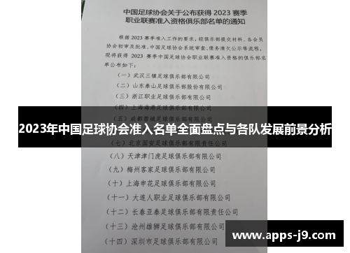 2023年中国足球协会准入名单全面盘点与各队发展前景分析 2023年中国足球协会准入名单全面盘点与各队发展前景分析