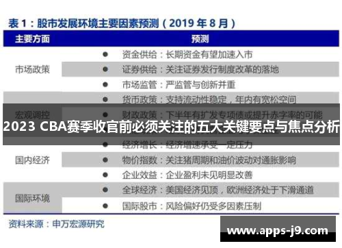 2023 CBA赛季收官前必须关注的五大关键要点与焦点分析 2023 CBA赛季收官前必须关注的五大关键要点与焦点分析